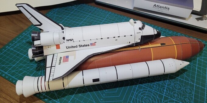 1:150 PR Atlantis 亚特兰蒂斯号航天飞机纸模型